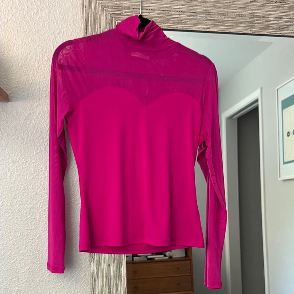 Elegant Pink Long Sleeve Women's Top